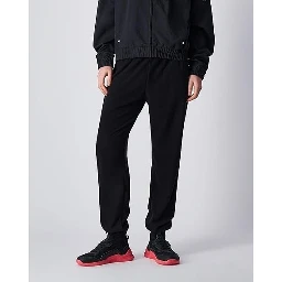 Black Polyester Joggers (Workout Pants)