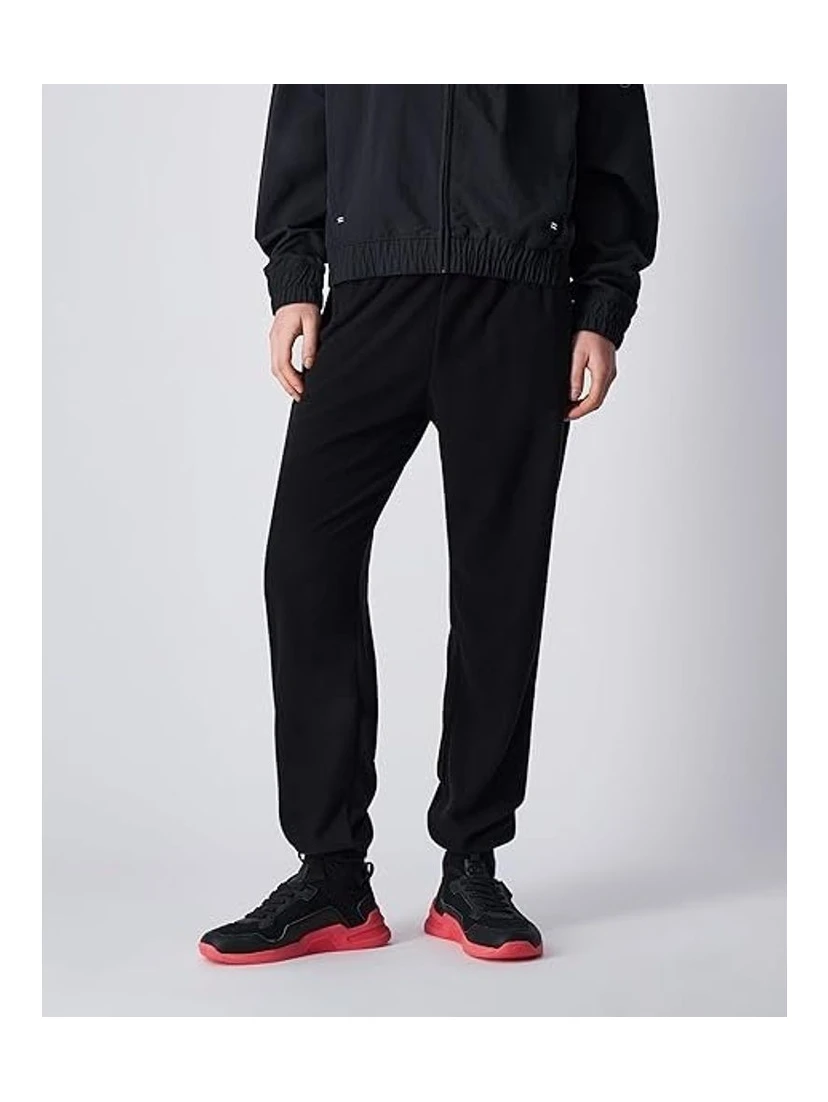 Black Polyester Joggers (Workout Pants)