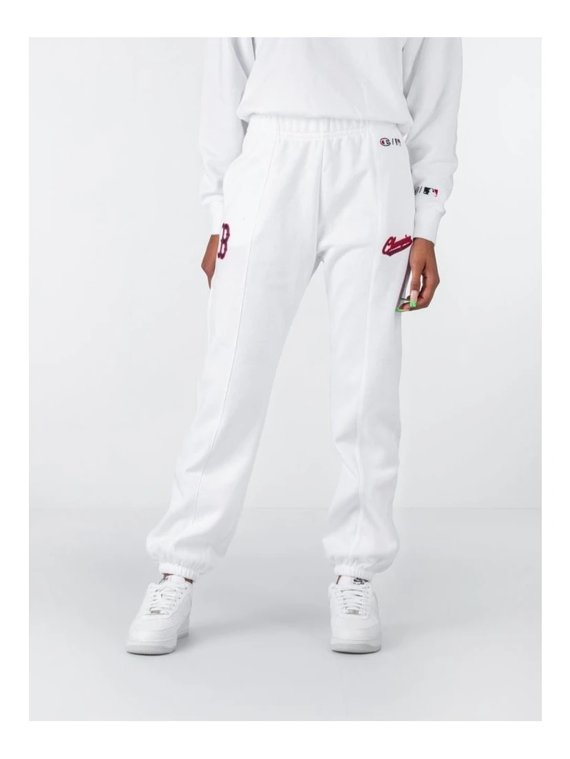 بنطال رياضي أبيض من القطن (بنطال للتمارين الرياضية)