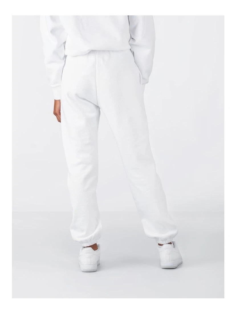 بنطال رياضي أبيض من القطن (بنطال للتمارين الرياضية)