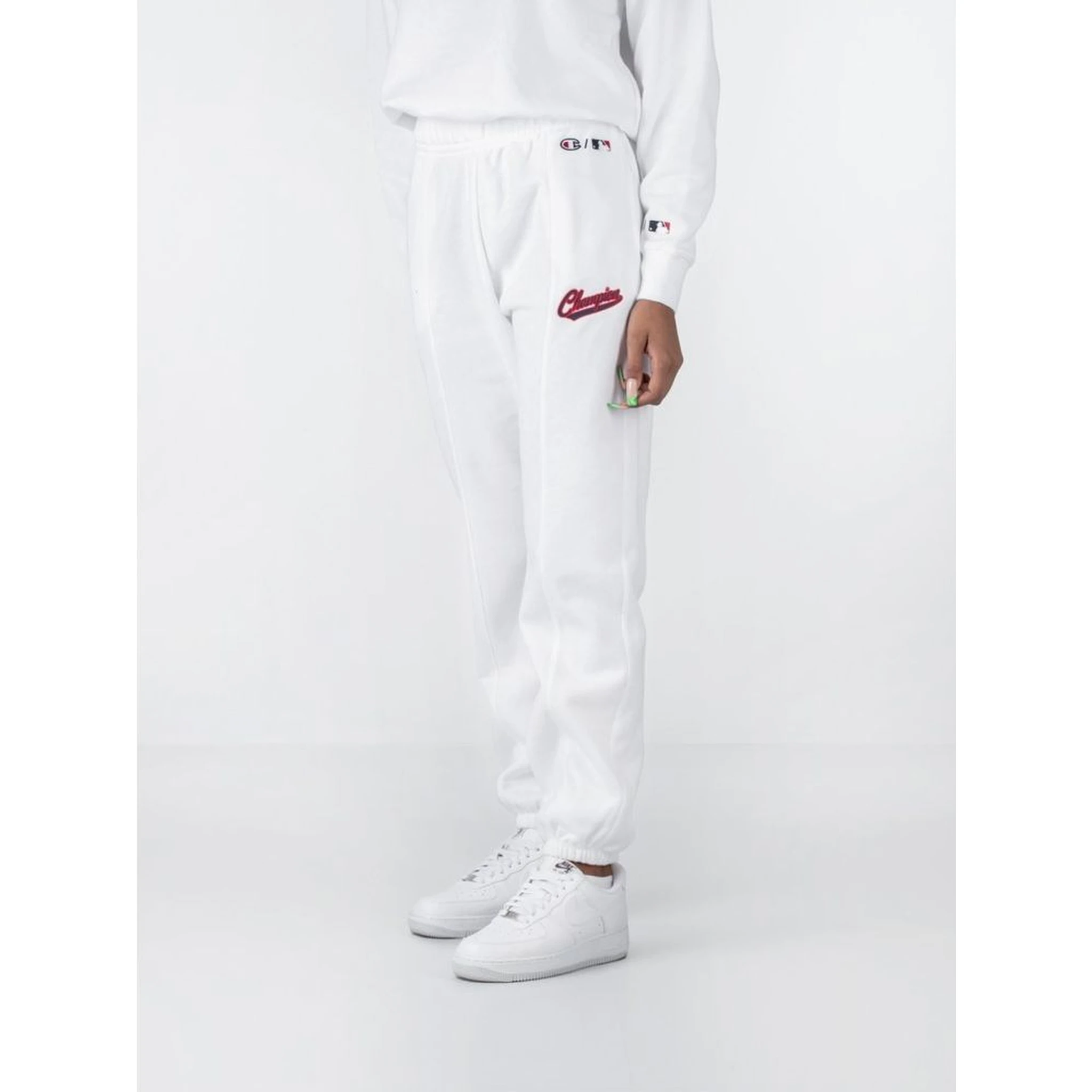 بنطال رياضي أبيض من القطن (بنطال للتمارين الرياضية)