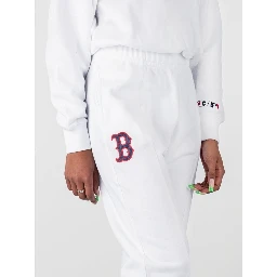 بنطال رياضي أبيض من القطن (بنطال للتمارين الرياضية)