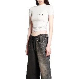 تي شيرت قطني أبيض