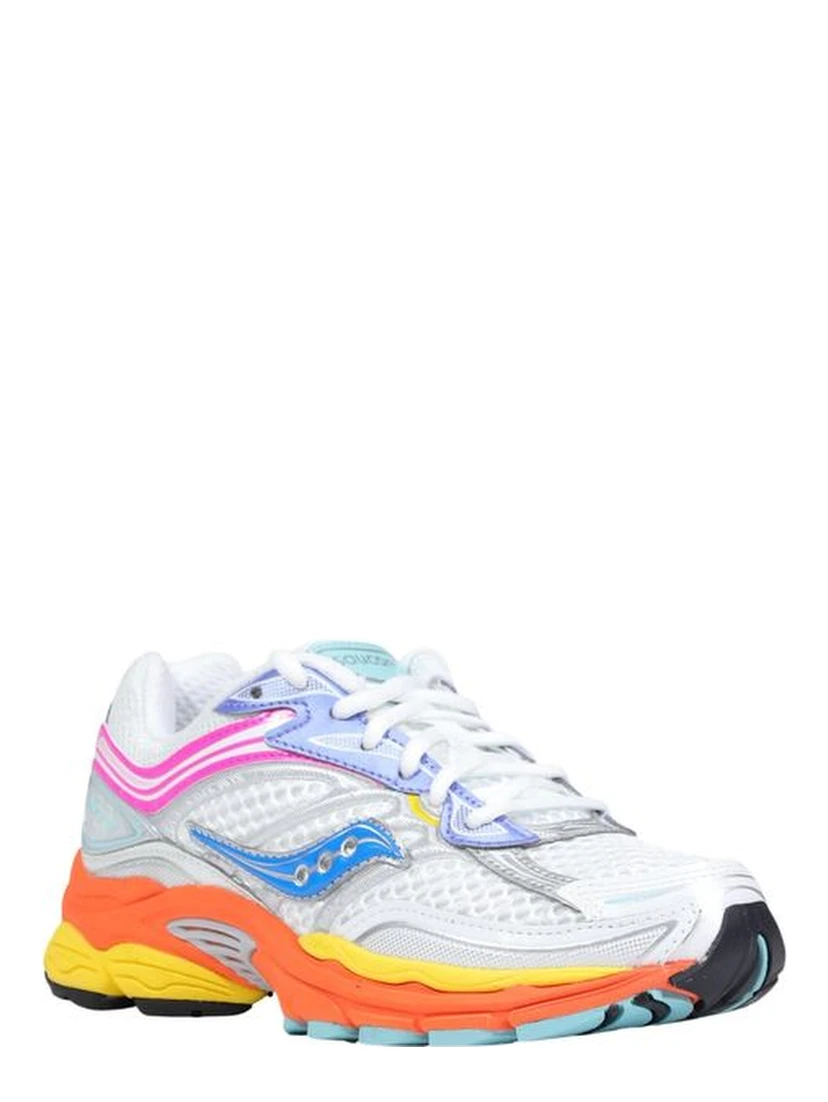 White Synthetic Athletic Sneakers