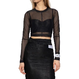 White Elastane Tank Tops