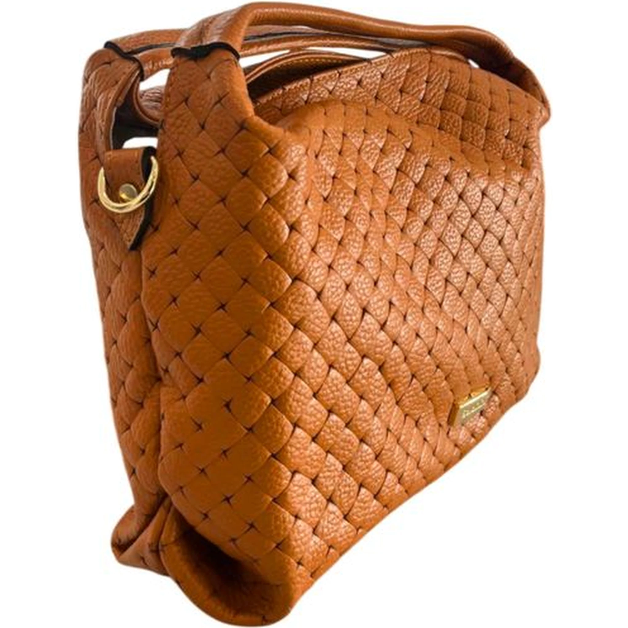 Brown Cowhide Leather Women's Handbag