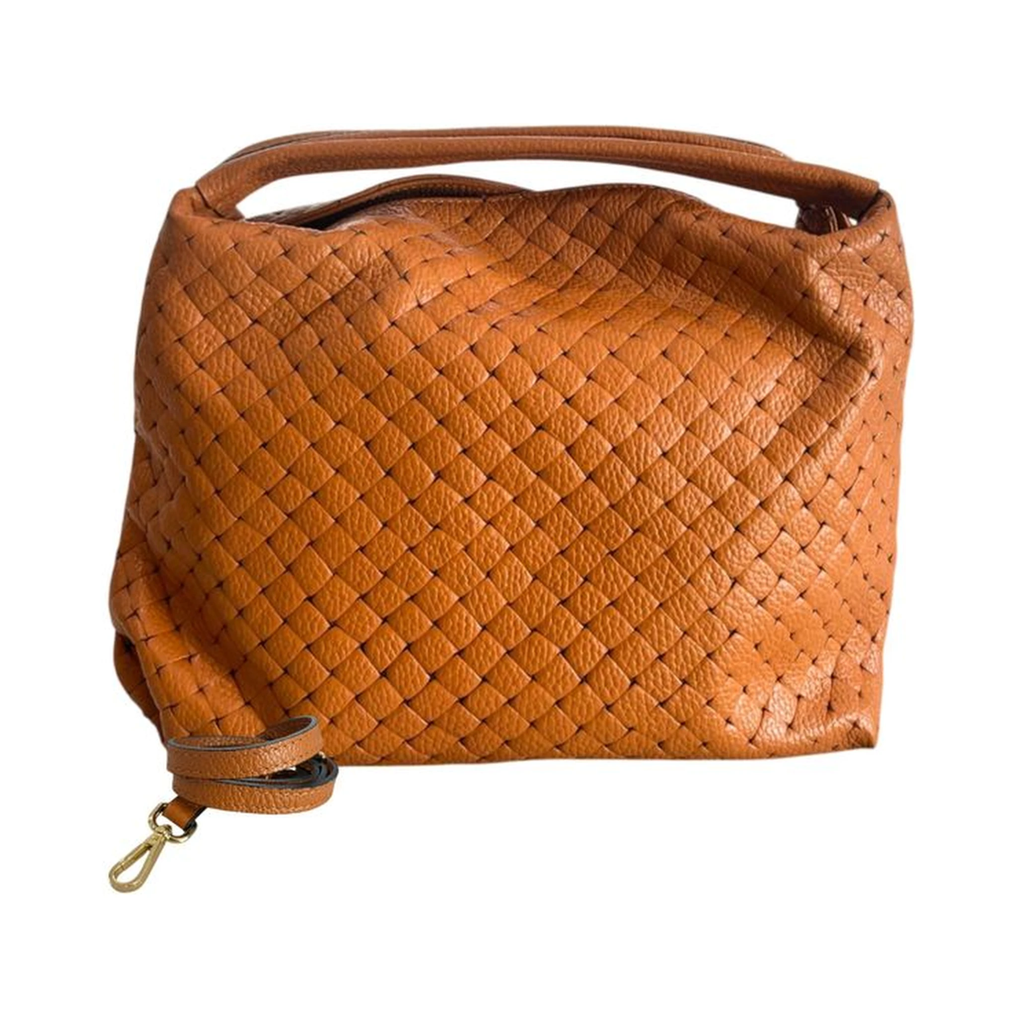 Brown Cowhide Leather Women's Handbag