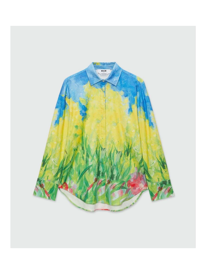 Bicolor Cotton Blouse