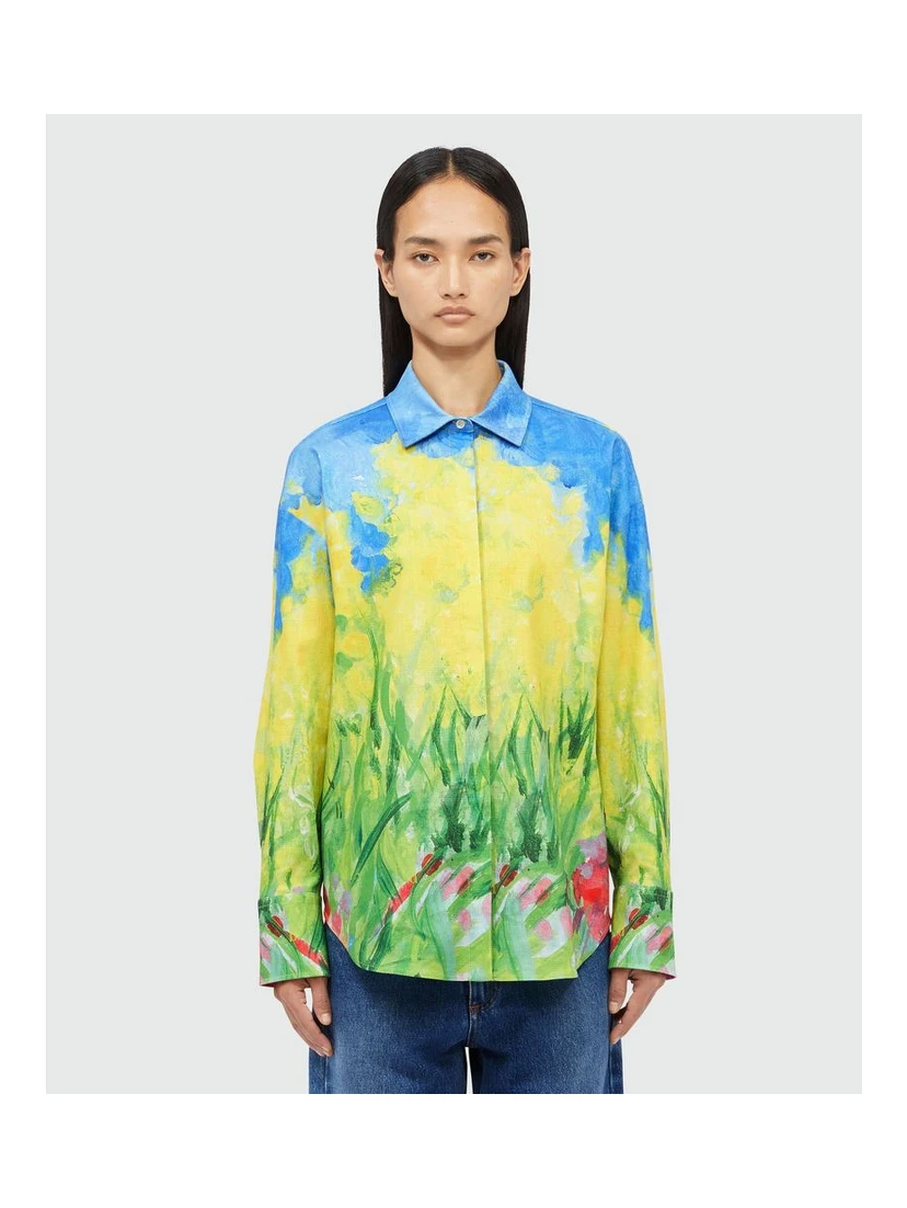 Bicolor Cotton Blouse