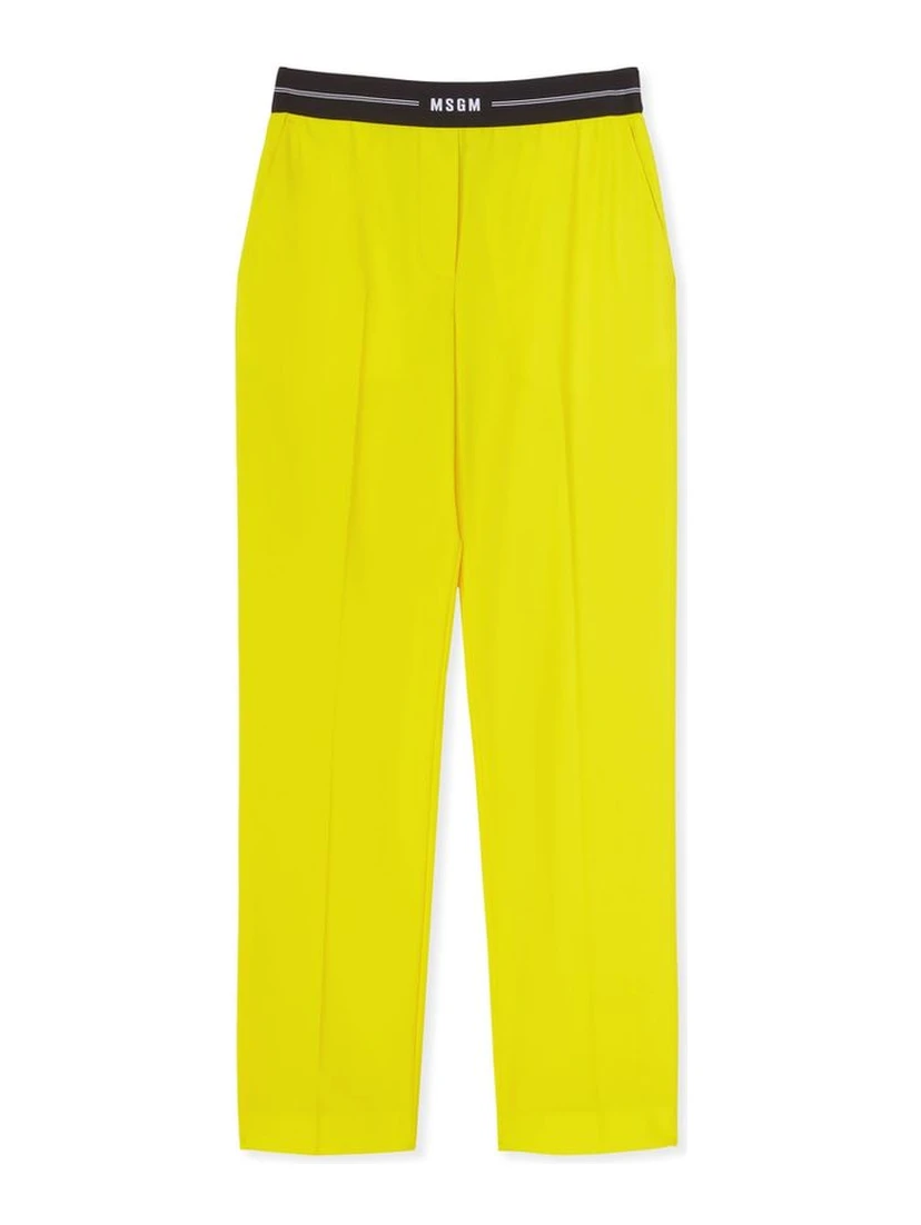 Bicolor Wool Casual Pants