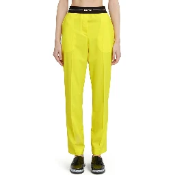 Bicolor Wool Casual Pants