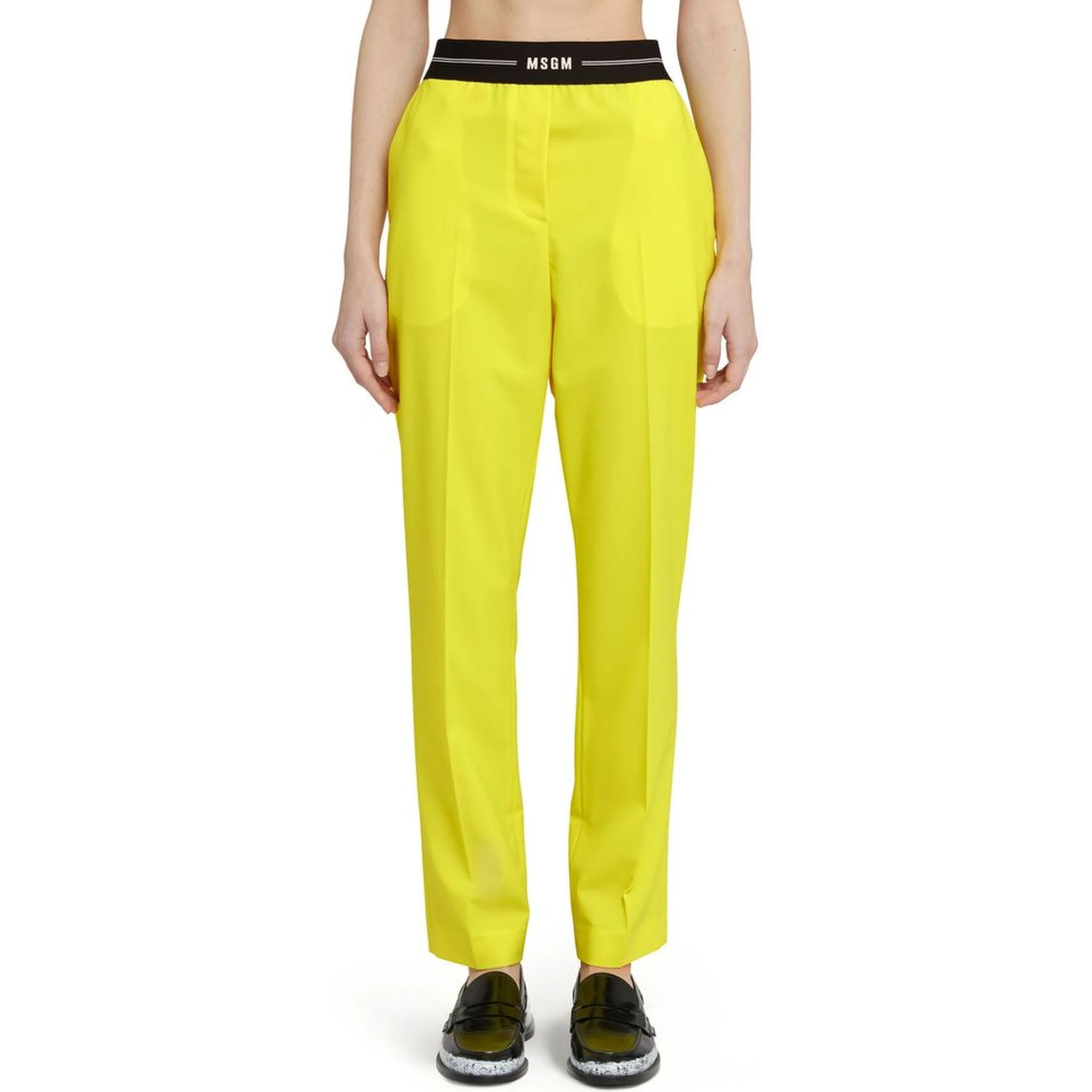 Bicolor Wool Casual Pants