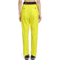 Bicolor Wool Casual Pants