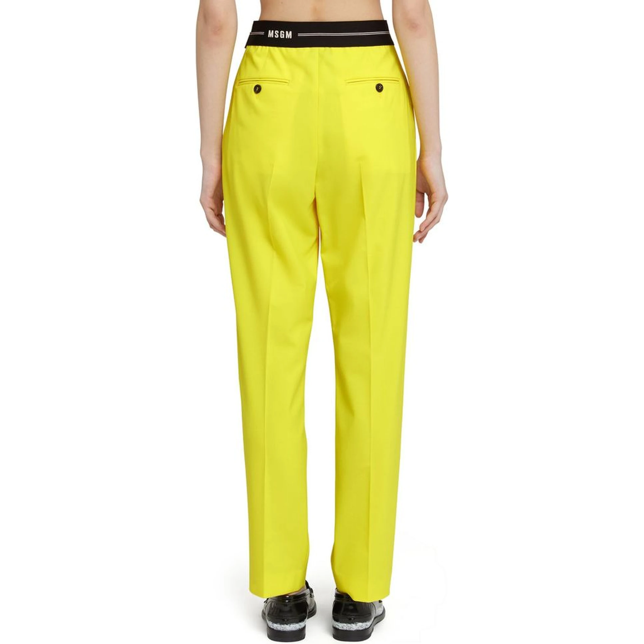 Bicolor Wool Casual Pants