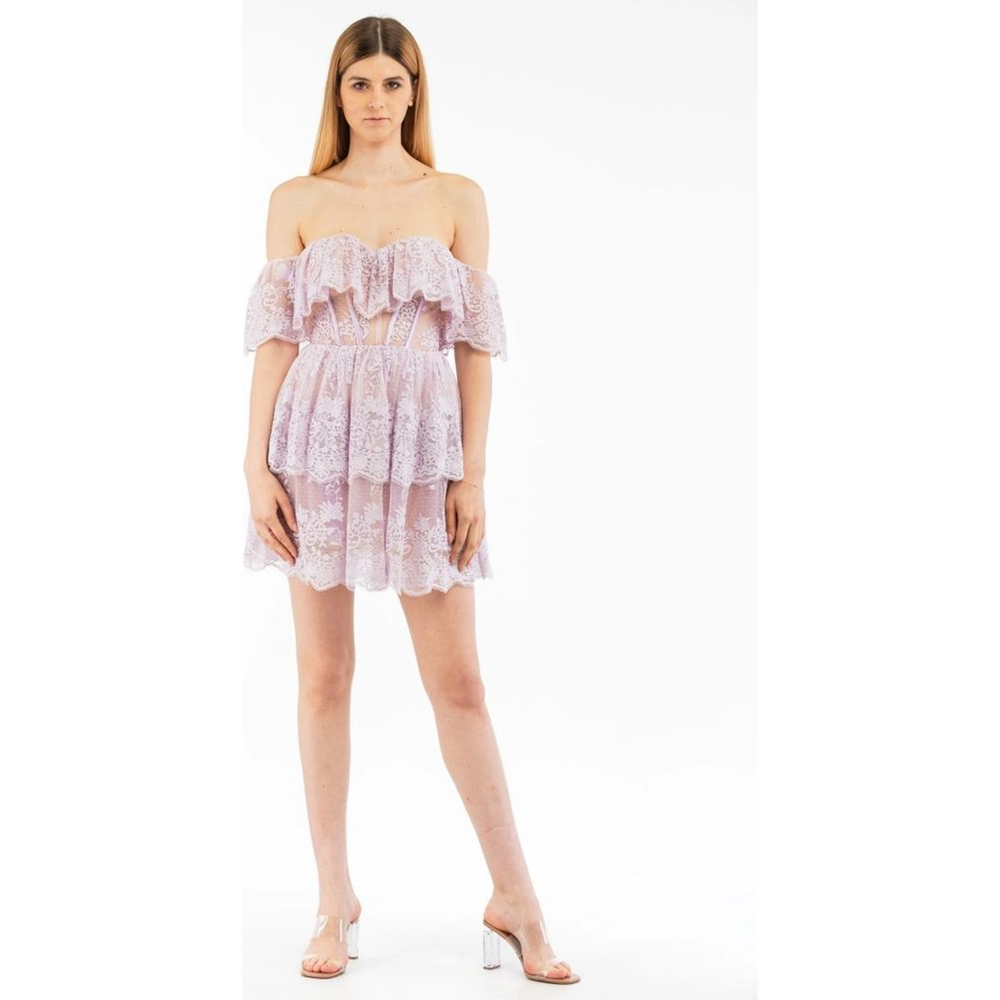 Light Blue Polyamide Casual Dress