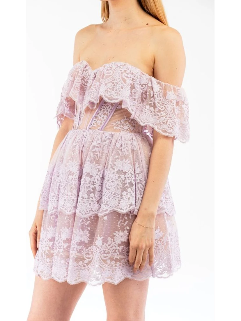 Light Blue Polyamide Casual Dress