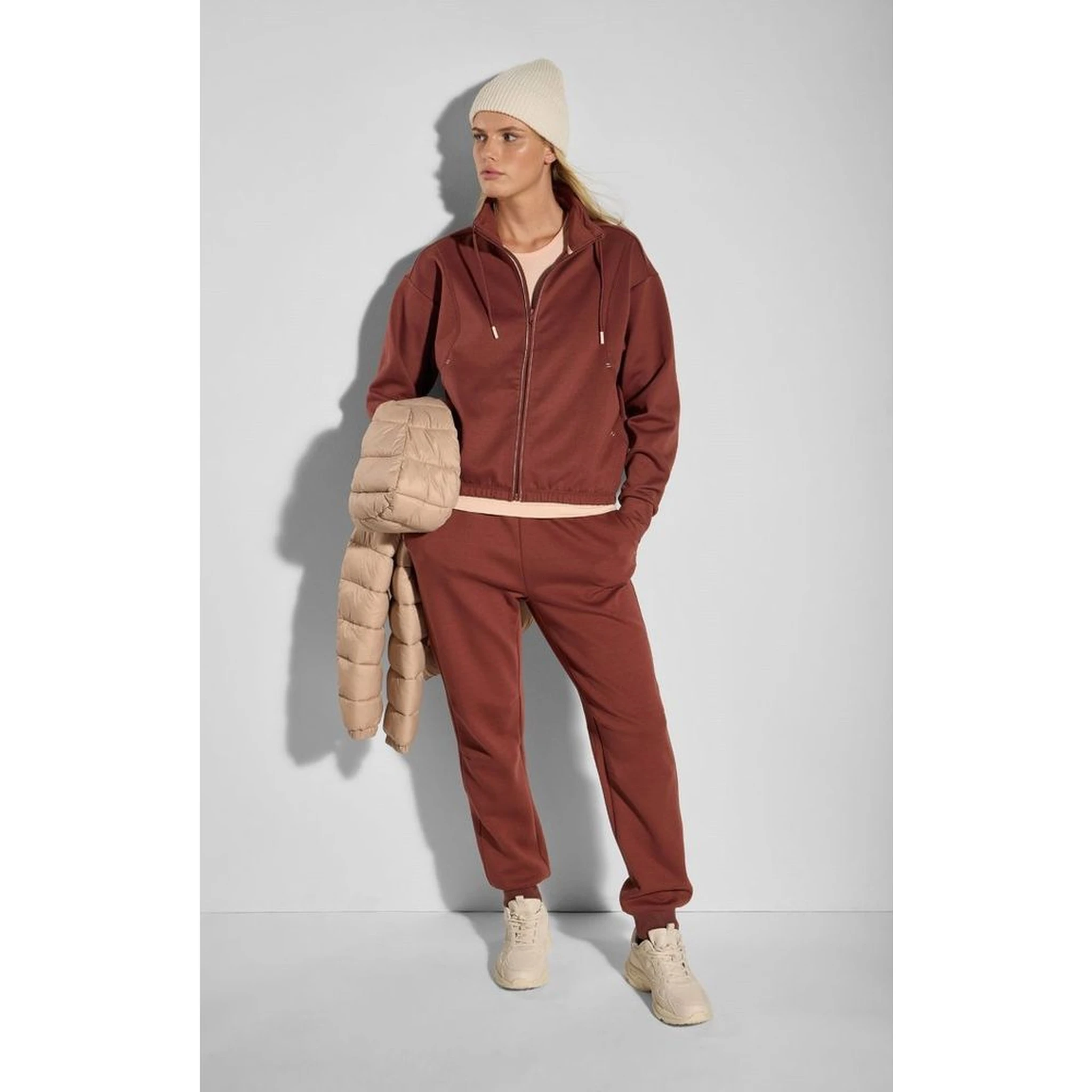 Burgundy Polyester Sweatshirt