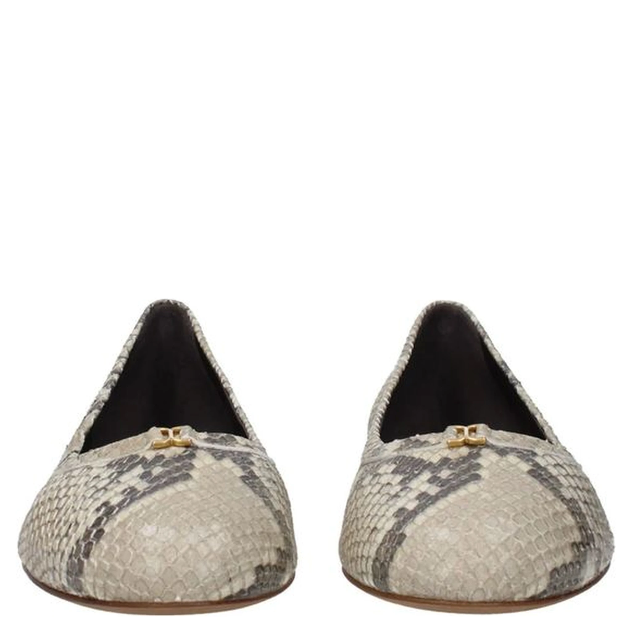 Beige Goatskin Ballet Flats