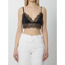 Satin bralette with lace