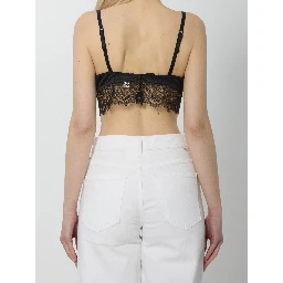 Satin bralette with lace