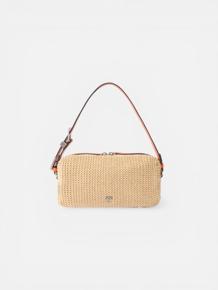 PINKO BAULETTO TRITTICO RAFIA handbag