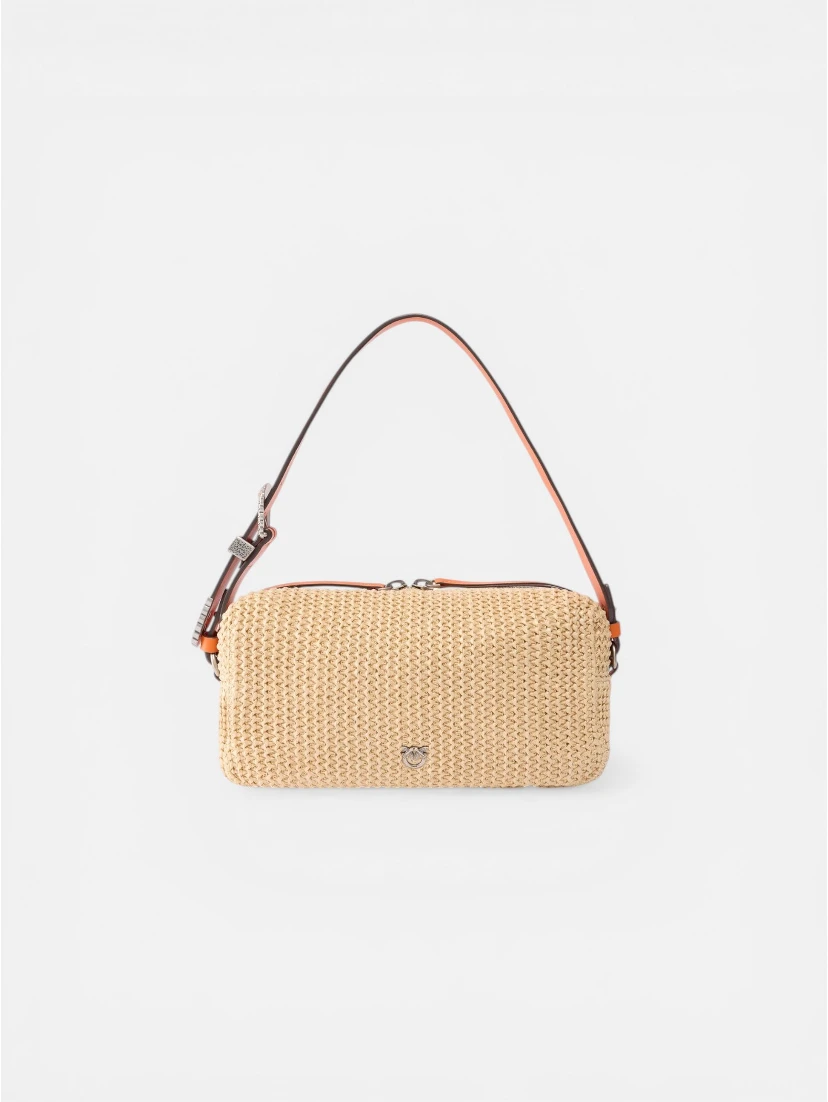 PINKO BAULETTO TRITTICO RAFIA handbag