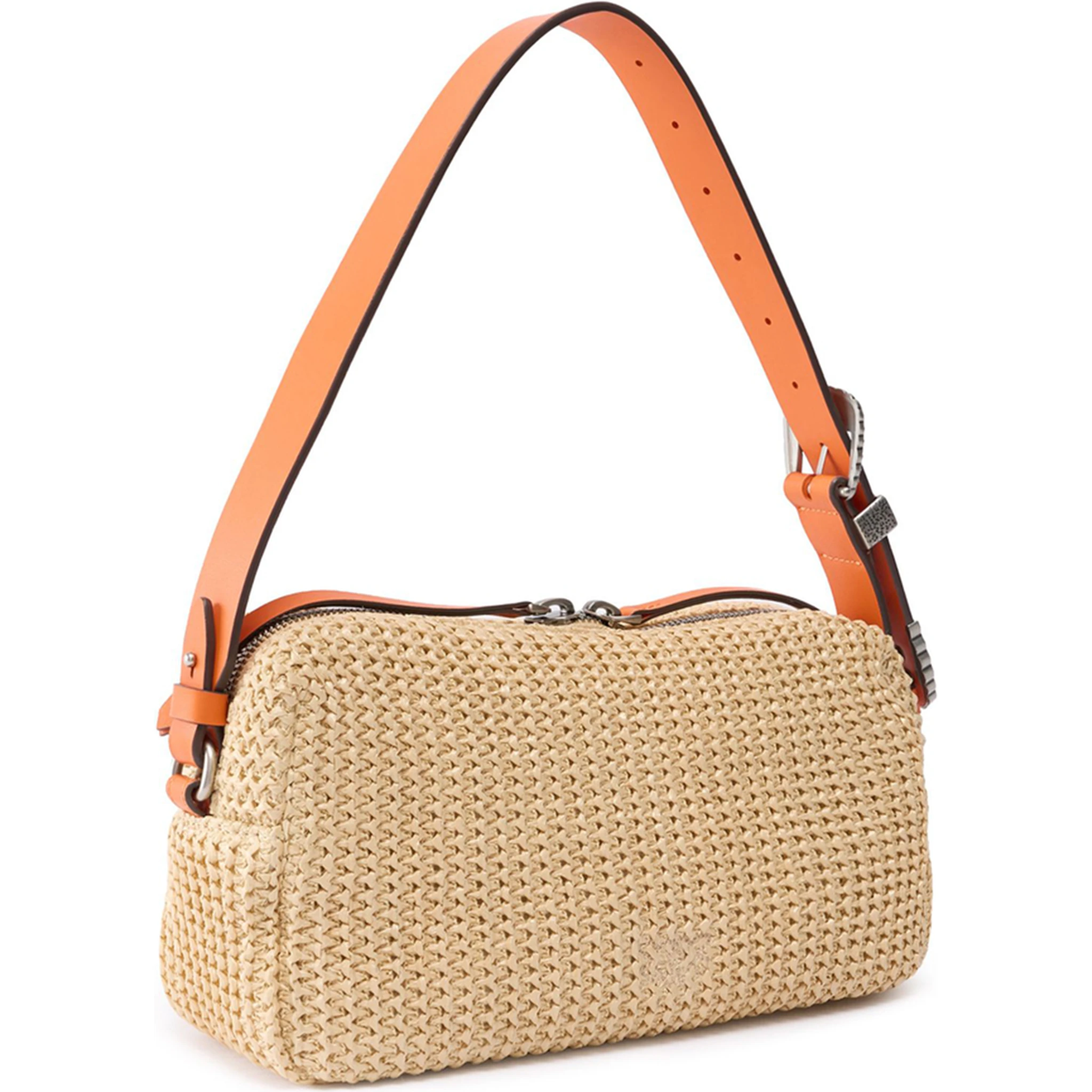PINKO BAULETTO TRITTICO RAFIA handbag