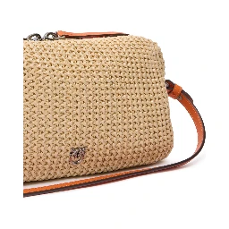 PINKO BAULETTO TRITTICO RAFIA handbag