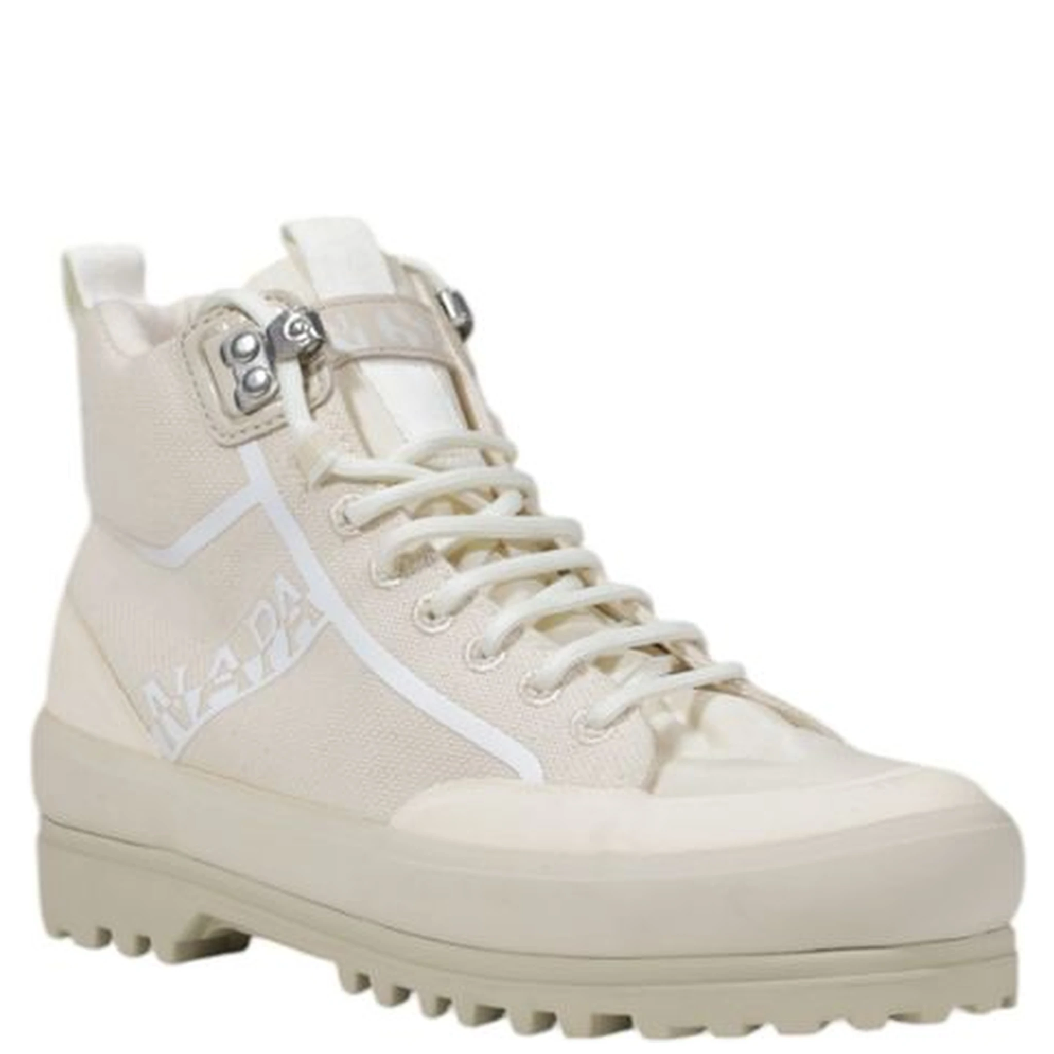 Beige Fabric Sneakers