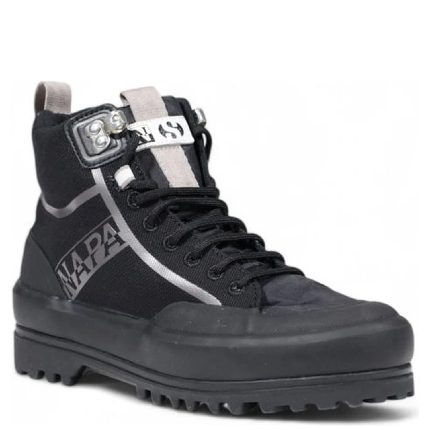 Black Fabric Athletic Sneakers