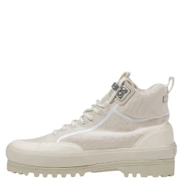 Beige Fabric Sneakers