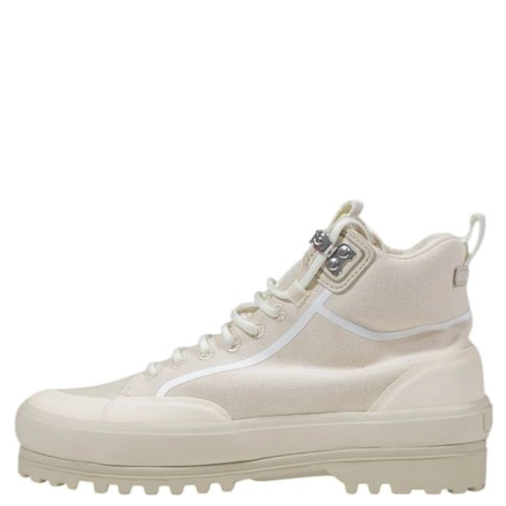 Beige Fabric Sneakers