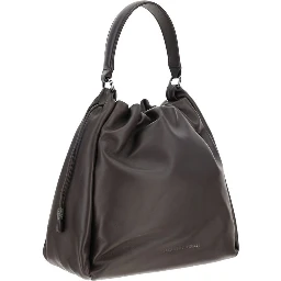 حقيبة كتف بوس توروس من جلد العجل البني