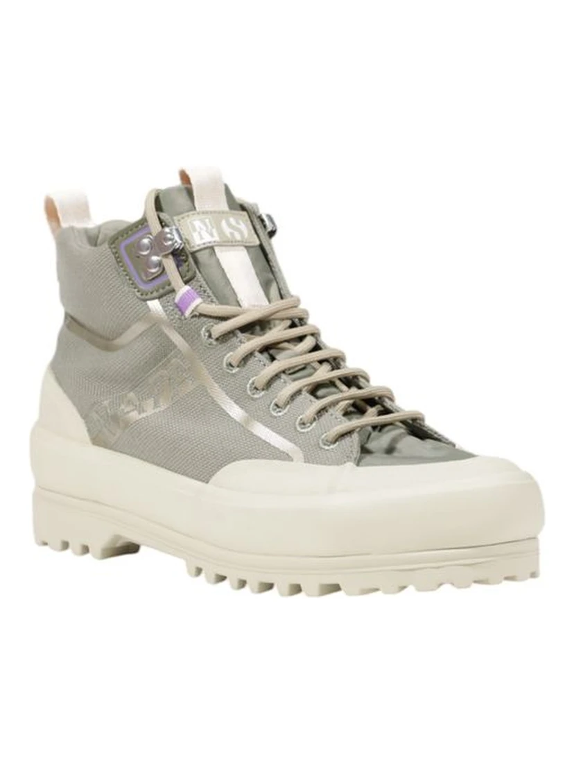 Green Fabric Athletic Sneakers