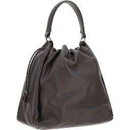 حقيبة كتف بوس توروس من جلد العجل البني