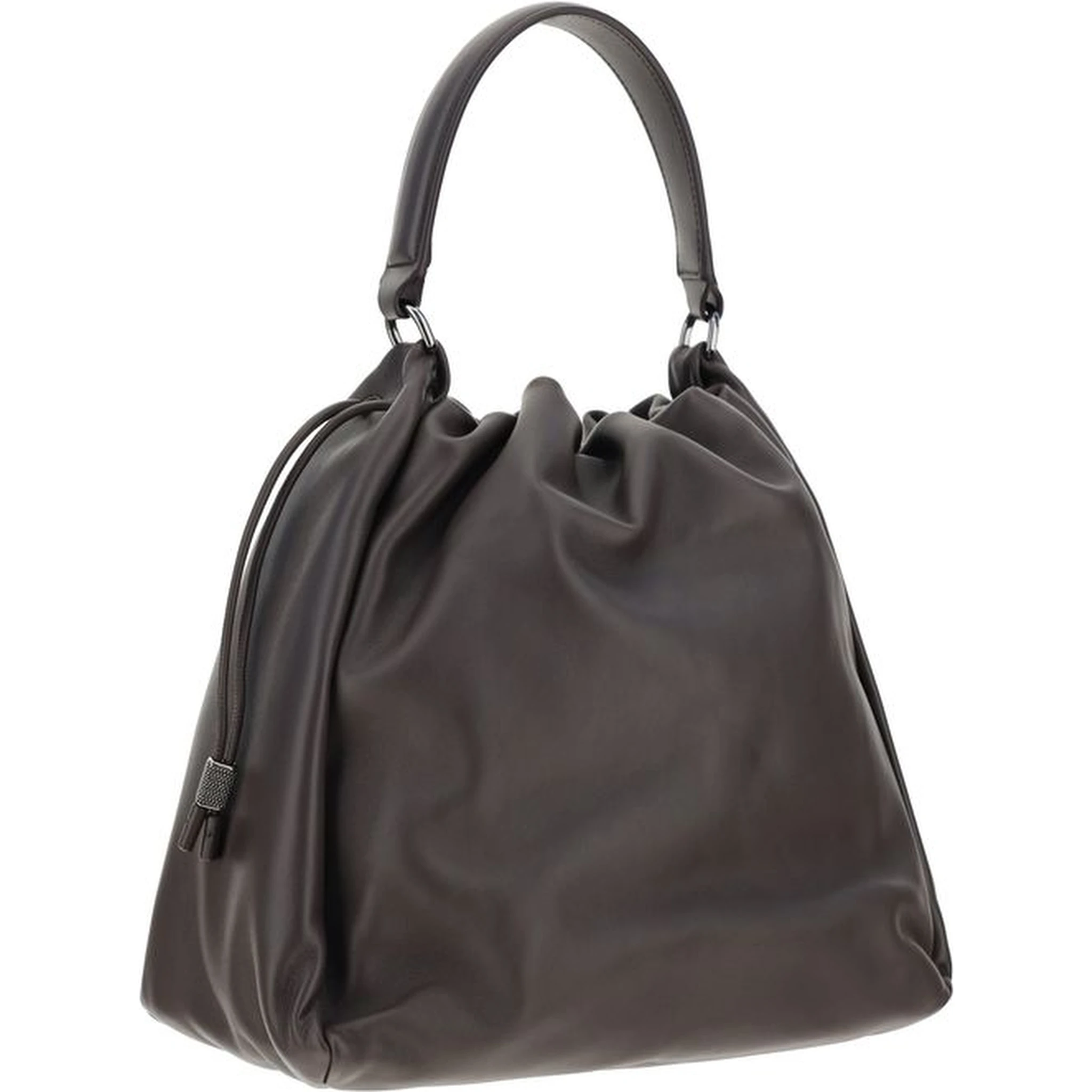 حقيبة كتف بوس توروس من جلد العجل البني