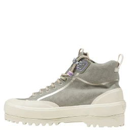 Green Fabric Athletic Sneakers