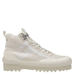 Beige Fabric Sneakers