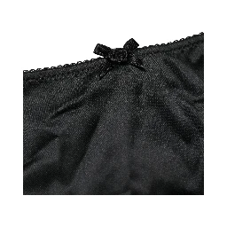 Black Silk Stretch Mid Waist Brief Panty Underwear