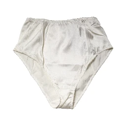 White Silk Blend High Waist Girdle Panty Underwear