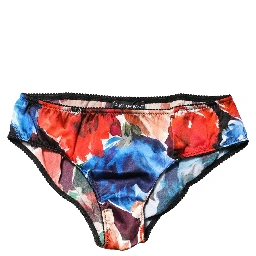 Multicolor Floral Mid Waist Brief Panty Underwear