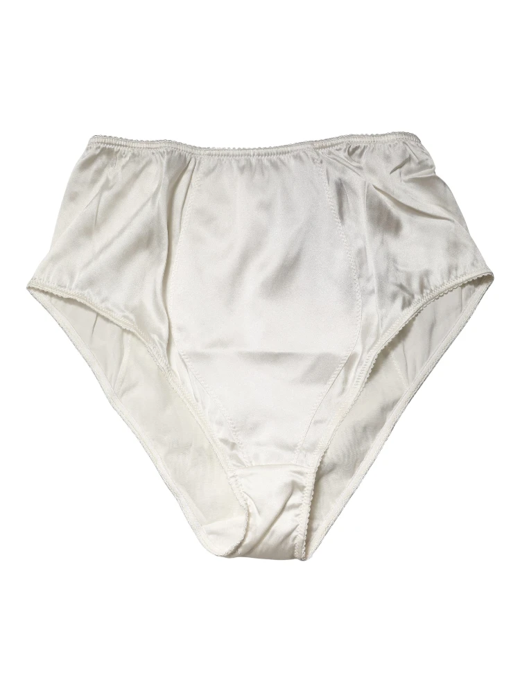 White Silk Blend High Waist Girdle Panty Underwear alternative