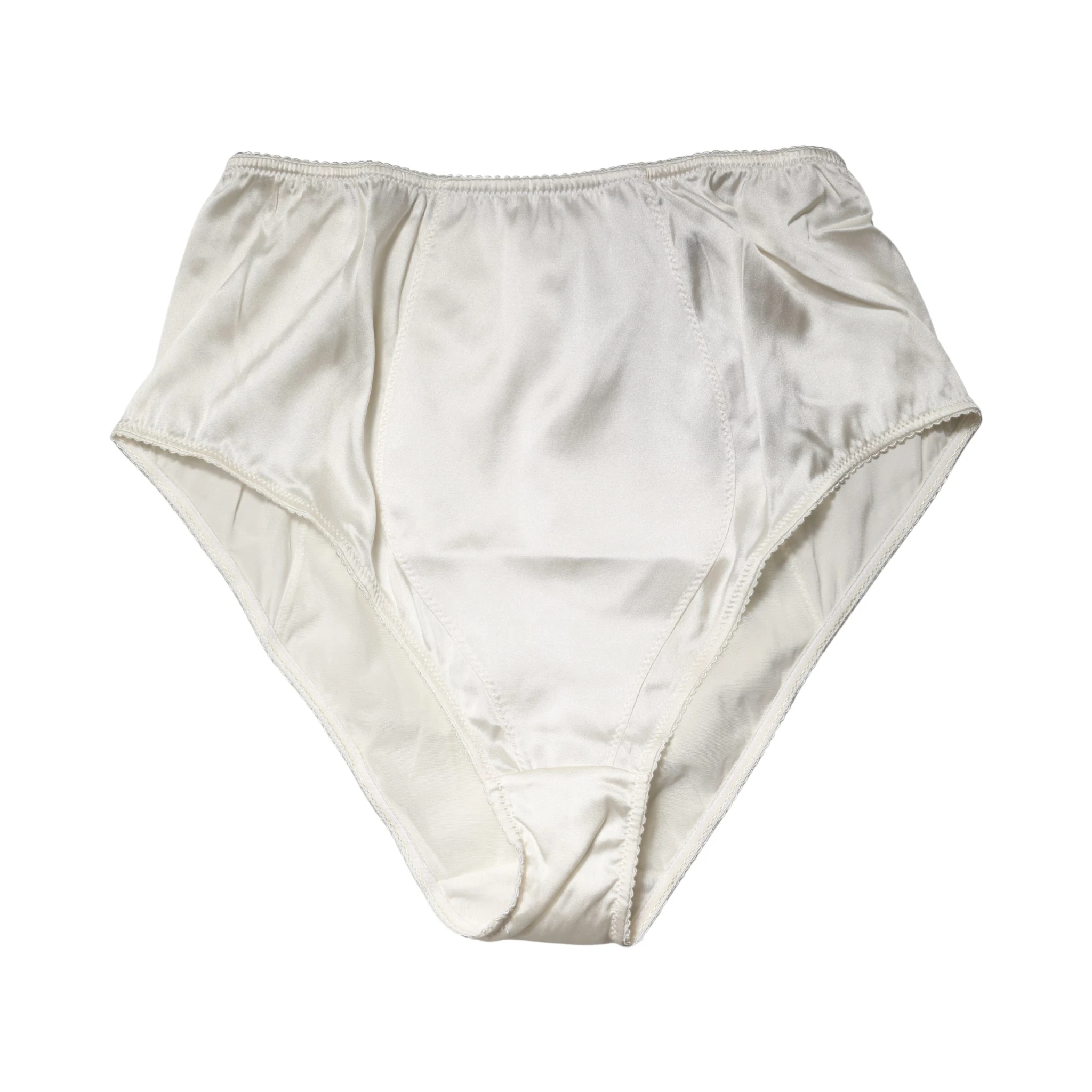 White Silk Blend High Waist Girdle Panty Underwear