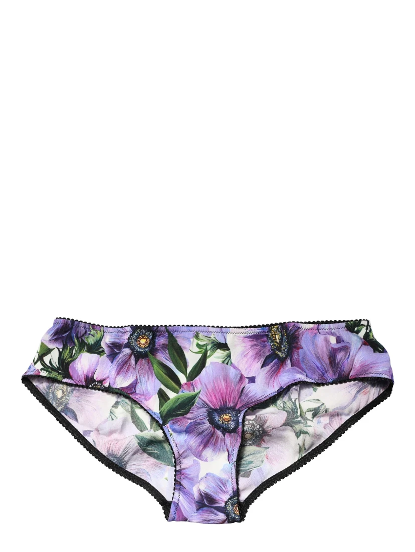 Multicolor Floral Mid Waist Brief Panty Underwear