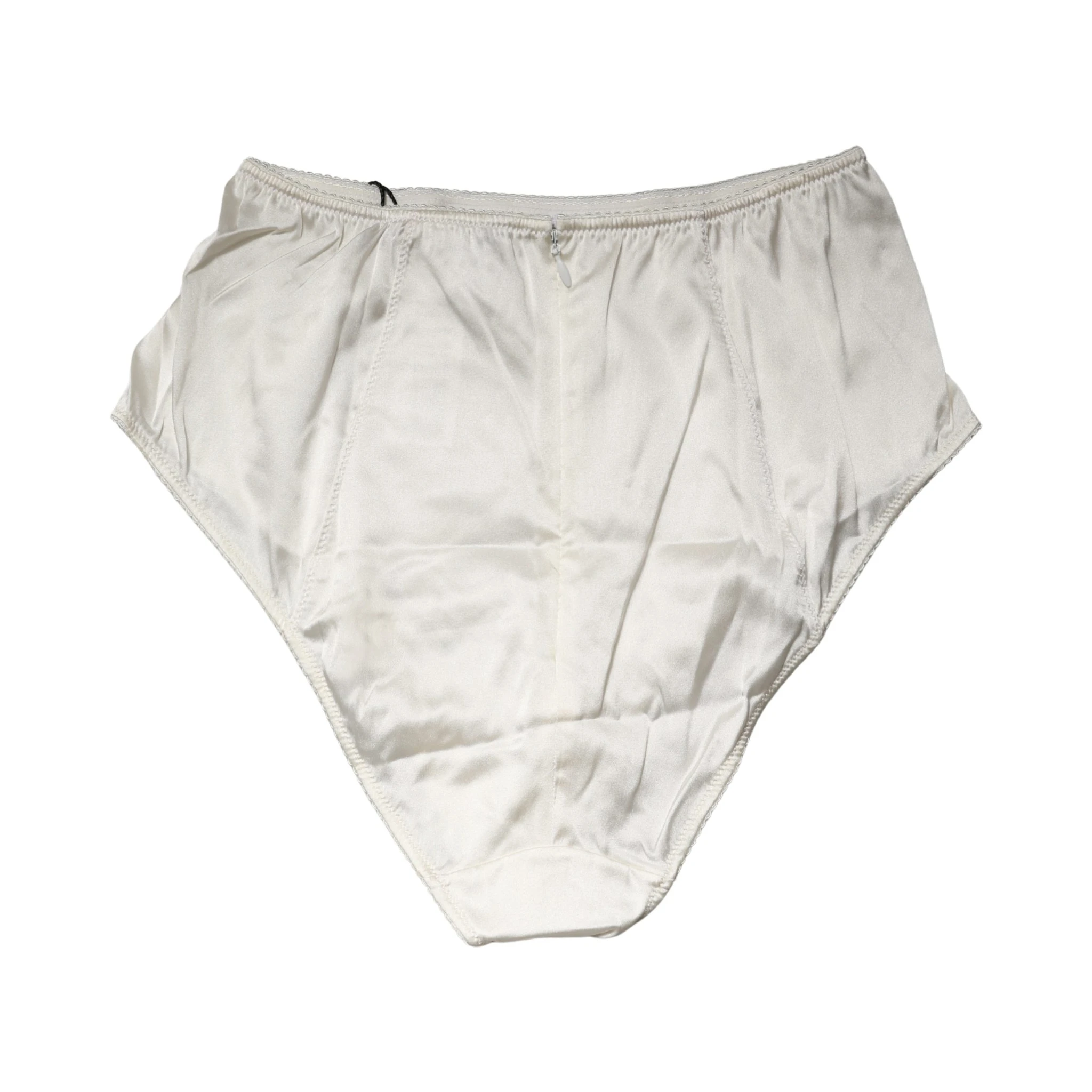 White Silk Blend High Waist Girdle Panty Underwear