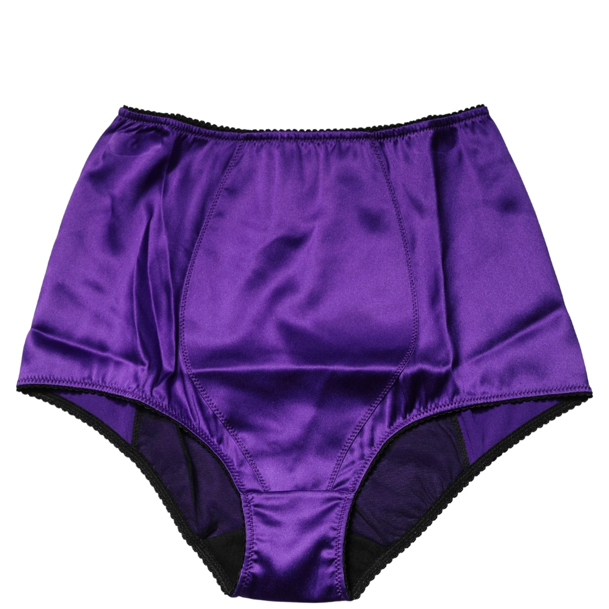 Purple Silk Blend High Waist Girdle Panty Underwear