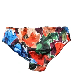 Multicolor Floral Mid Waist Brief Panty Underwear