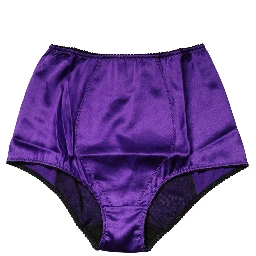 Purple Silk Blend High Waist Girdle Panty Underwear
