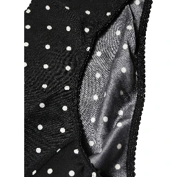Black Polka Dots Mid Waist Brief Panty Underwear
