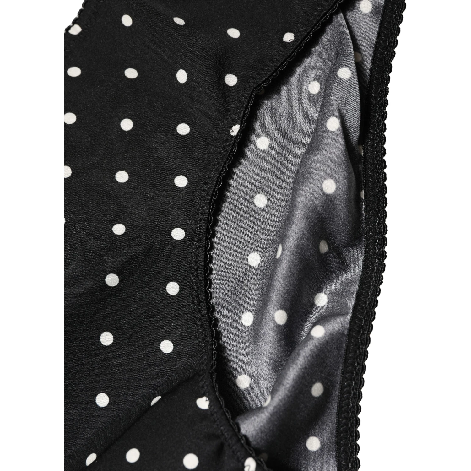 Black Polka Dots Mid Waist Brief Panty Underwear